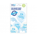 Balony lateksowe niebieskie na Baby Shower na hel  - 2