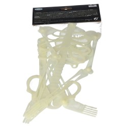 Szkielet fluorescencyjny plastikowy 75cm na Halloween - 3