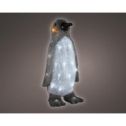 Pingwin akrylowy led zew/wew zimny biały 17x16x33cm - 2