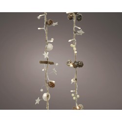 Lampki świąteczne microLED 24 LEDowe drewno 120cm - 3