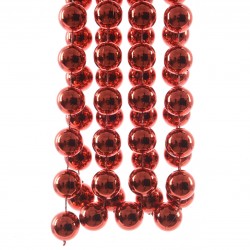 Girlanda perłowa czerwona dekoracja ozdoba długa - 2
