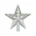 Czubek gwiazda na choinkę betlejemska biała zdobiona choinkowa - 1