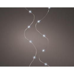 Lampki microLED 10 LED wew zimny biały 45cm
 - 1