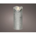 Świeca woskowa srebrna ledowa elektryczna 7x17cm - 2