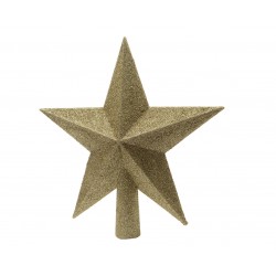 Czubek gwiazda na choinkę betlejemska złota choinkowa z brokatem - 1
