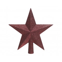Czubek gwiazda na choinkę betlejemska bordowa 19cm