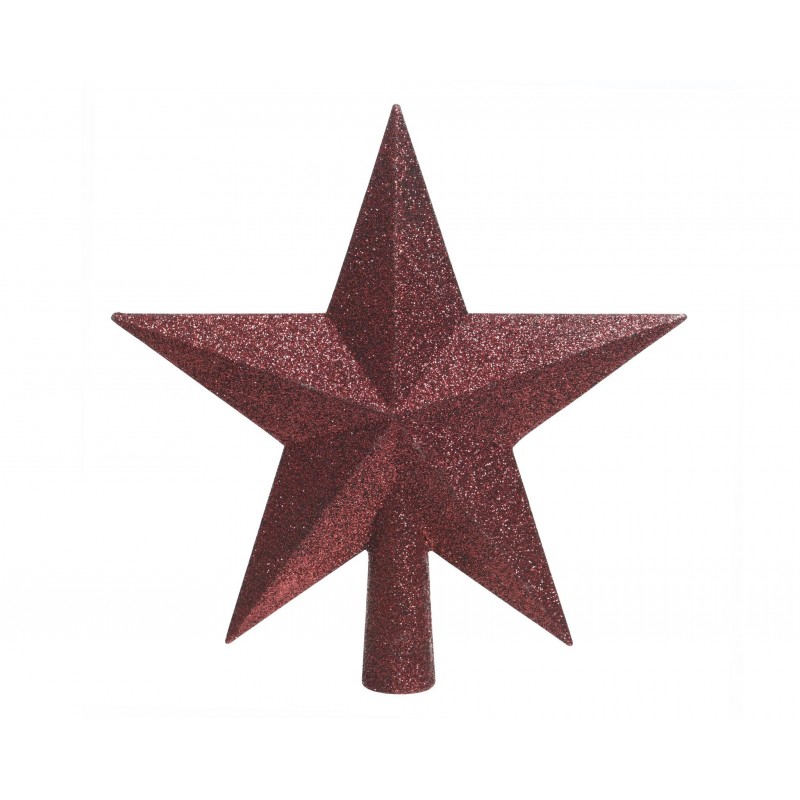 Czubek gwiazda na choinkę betlejemska bordowa choinkowa - 1