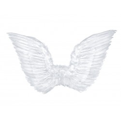 Skrzydła anioła na gumce białe pióra dekoracyjne