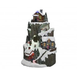 Figura led bożonarodzeniowa 21x20x30cm (biały/multikolor) - 1