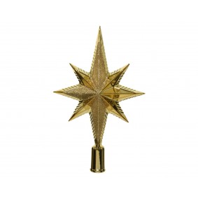 Gwiazda na choinkę betlejemska złota plastikowa nowoczesna - 1