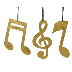 Zawieszka na choinkę złote nuty muzyczne na święta