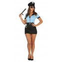 Strój dla dorosłych Policjantka (sukienka, czapka, pasek) - 1