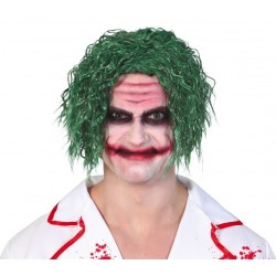 Peruka klauna Joker syntetyczna męska zielona kręcone włosy - 1