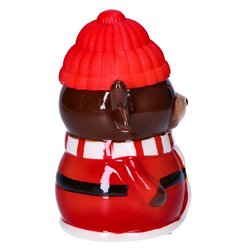 Kubek ceramiczny świąteczny z pokrywką Mikołaj Renifer Bałwan - 17
