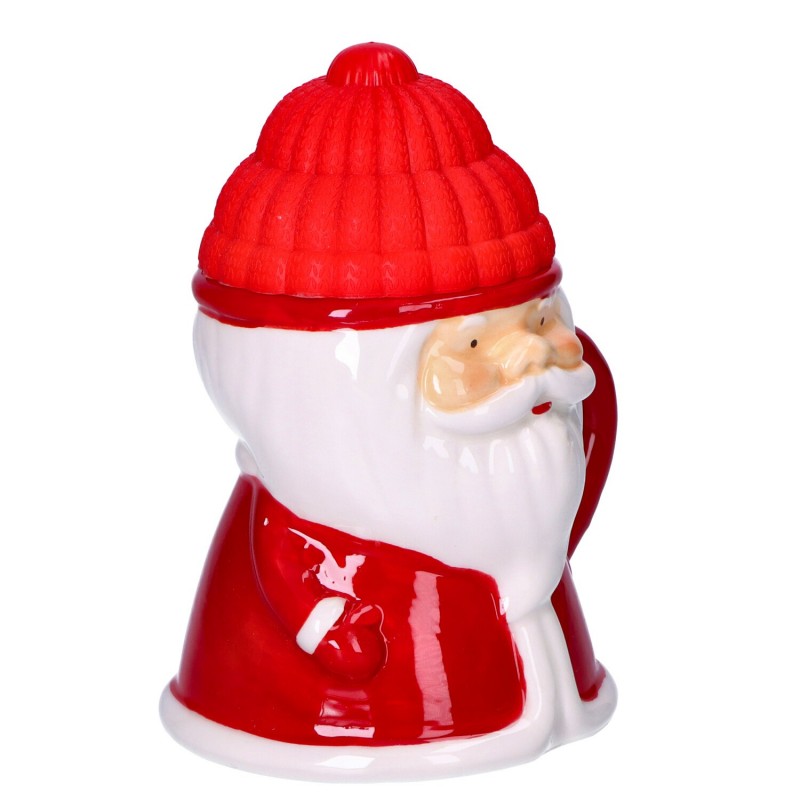 Kubek ceramiczny świąteczny z pokrywką Mikołaj Renifer Bałwan - 26