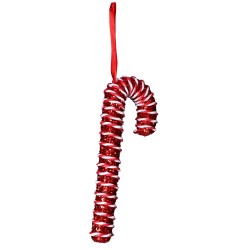 Zawieszka świąteczna laska cukrowa zakręcony sznurek biała czerwona - 7