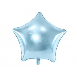 Balon foliowy gwiazdka błękitna niebieska na hel