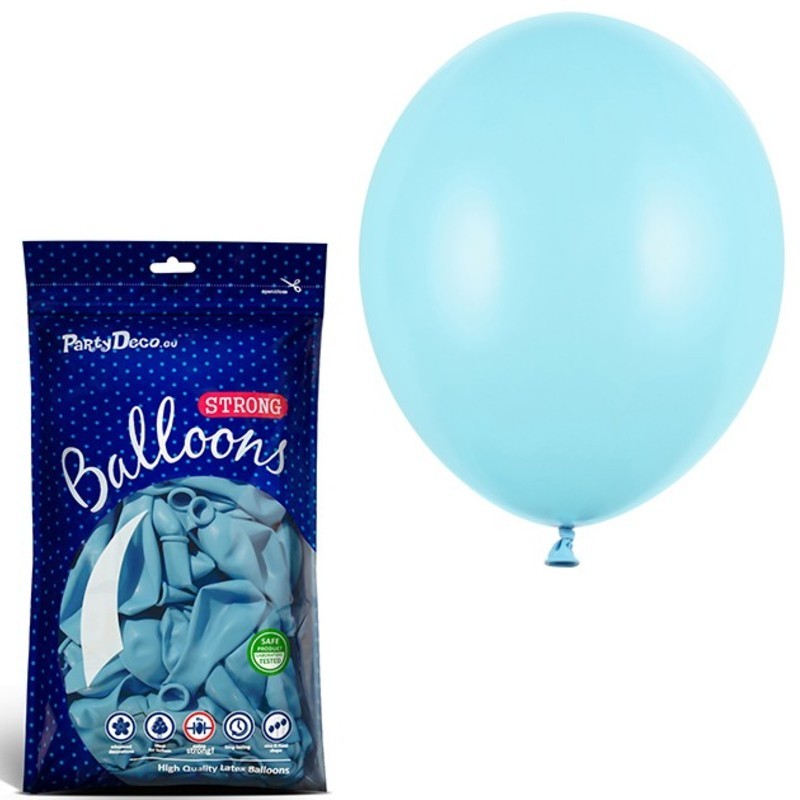 Balony lateksowe strong 27cm pastelowe jasno niebieskie - 1