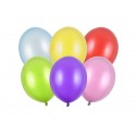 Balony lateksowe strong 27cm metaliczne kolorowe mix 100szt - 1