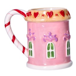 Kubek ceramiczny Bożonarodzeniowy domek z piernika cukrowa laska - 12