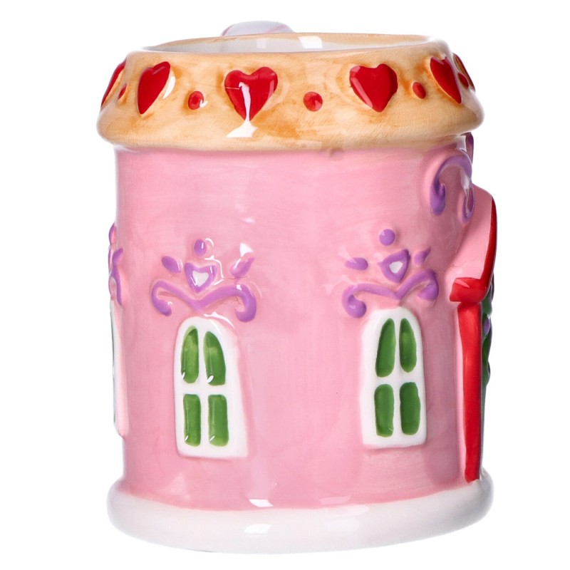 Kubek ceramiczny Bożonarodzeniowy domek z piernika cukrowa laska - 13