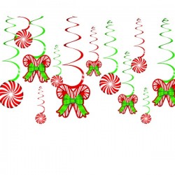 Świderki świąteczne dekoracja wisząca cukierki