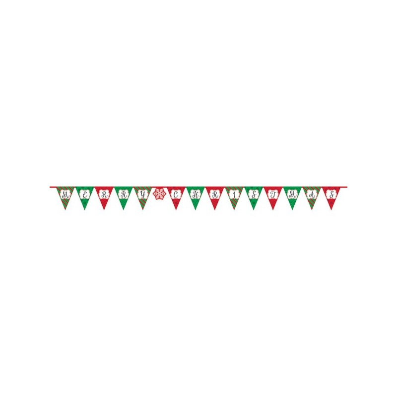 Girlanda Baner świąteczny z napisem Merry Christmas - 2