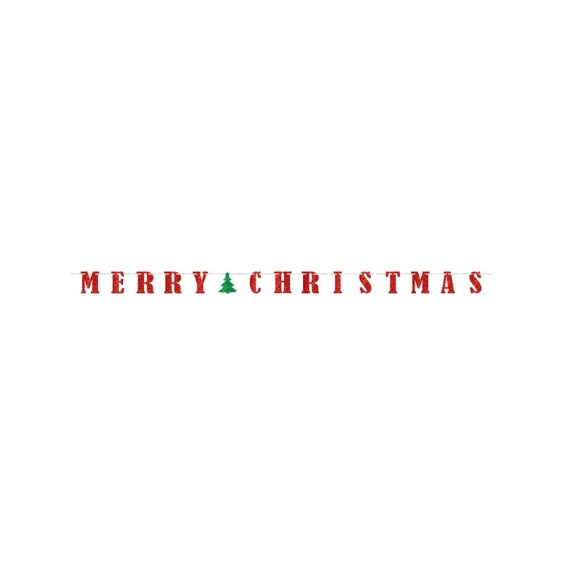 Baner Girlanda świąteczna Napis Merry Christmas - 2