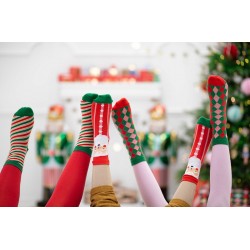 Skarpetki w paski świąteczne na prezent rozm 27-30 - 2