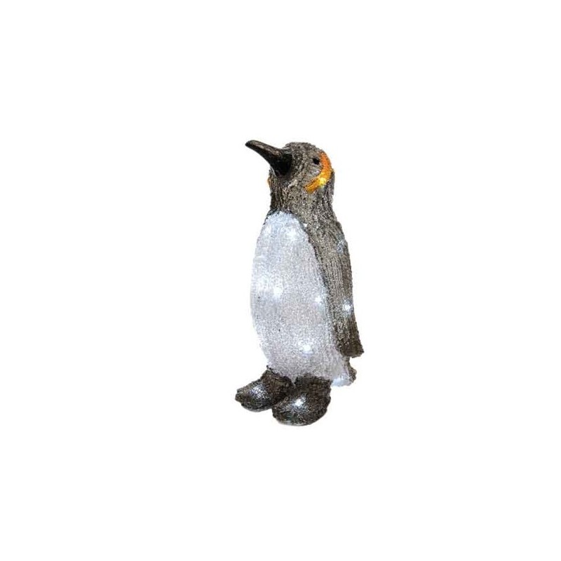 Pingwin akrylowy led zew/wew zimny biały 17x16x33cm - 1