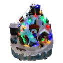 Miasteczko świątczne LED dzieci bawiące się w śniegu - 2