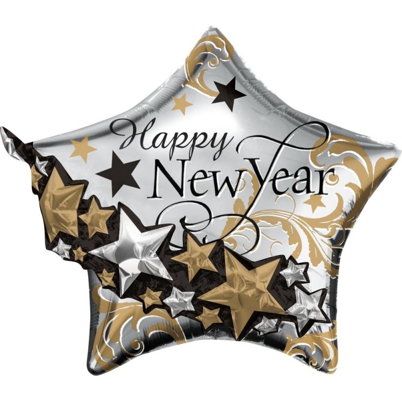 Balon foliowy 27 gwiazda Happy New Year - 1