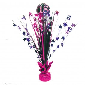 Dekoracja na stół na 18 urodziny różowa urodzinowa - 1