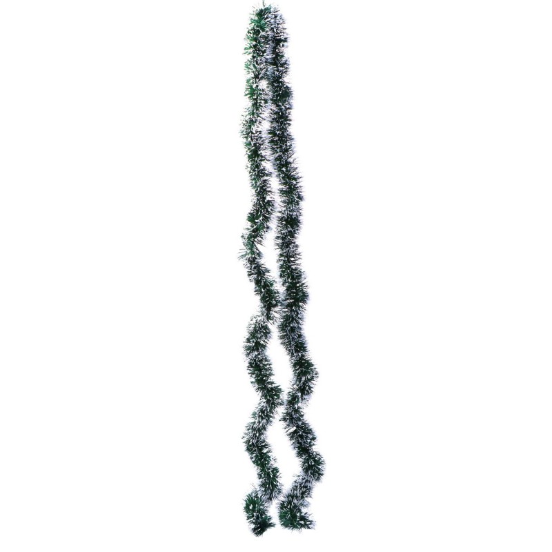 Girlanda łańcuch na choinkę 50mm zielony mat białe końcówki 1,8m - 3