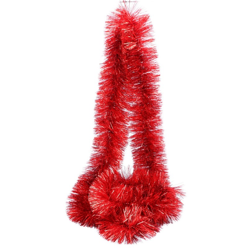 Girlanda łańcuch na choinkę 150mm czerwony 2,8m - 3