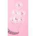 Balony gumowe z konfetti gwiazdki srebrne 30cm 6x - 2