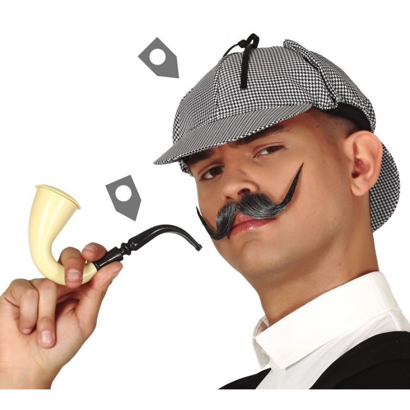 Zestaw detektywistyczny(czapka ,wąsy,fajka) - 1