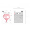 Balon foliowy serce jasno różowe gender reveal - 6