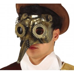 Maska na oczy Hallowen Steampunkowa długi nos