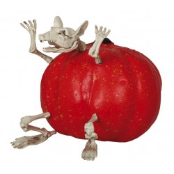 Dekoracja na Halloween kości szczura do dyni