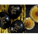 Duże Balony gumowe na sylwestra Happy New Year czarne 50 sztuk - 4