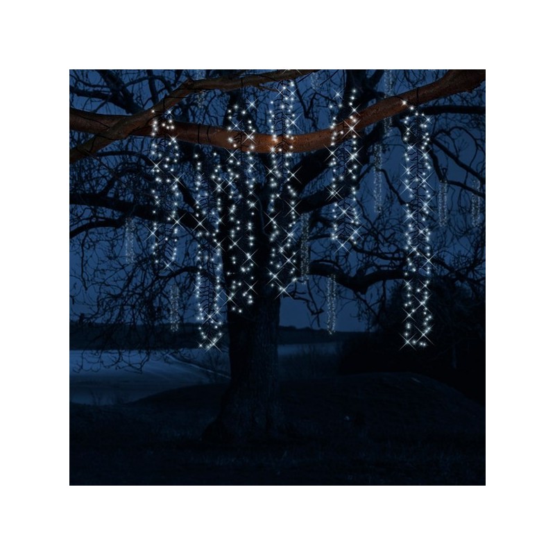 Kaskada świetlna na drzewo LEDowa zimny biały 200cm 480L efekt śniegu - 5