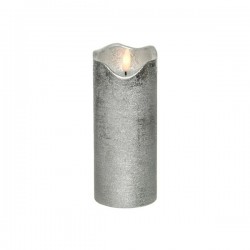 Świeca woskowa srebrna ledowa elektryczna 7x17cm - 1