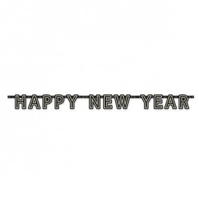 Girlanda papierowa napis na sylwestra Happy New Year - 1