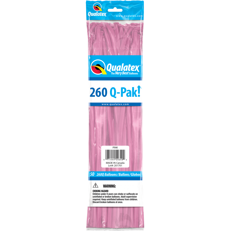 Balon 260 pink - jasny różowy 50 szt. - 1