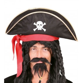 Kapelusz pirata kapitana Jacka Sparrowa czarna - 1