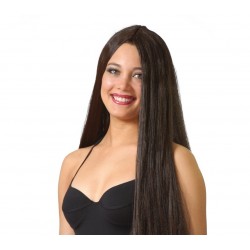 Peruka syntetyczna damska długie włosy brązowa