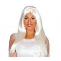 Peruka biała syntetyczna długie włosy damska - 1