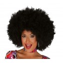 Peruka afro syntetyczna czarna damska bujne włosy - 1