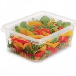 Pojemniki do przechowywania żywności jednorazowe plastikowe prostokątne 1000ml + pokrywki - 1